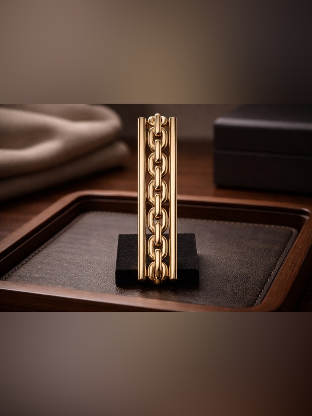 Chain Link Vintage HICKOK Large Tie Bar Clip